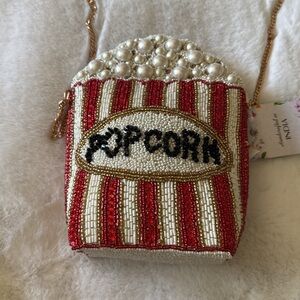 🍿🍿MADE IN INDIA VIRAL POPCORN BEADED  BAG-🍿🍿NWT